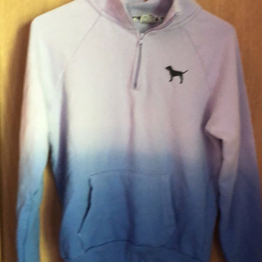 VS PINK OMBRÉ HALF ZIP